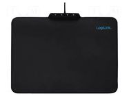 Pad; black; mouse; Features: with LED; 360x260mm LOGILINK