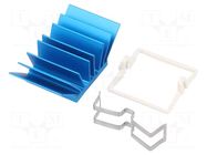 Heatsink: extruded; grilled; BGA; blue; L: 21mm; W: 21mm; H: 12.5mm Advanced Thermal Solutions