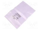 Protection bag; ESD; L: 127mm; W: 76mm; Thk: 75um; polyetylene; pink EUROSTAT GROUP