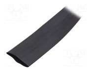 Heat shrink sleeve; glueless; 3: 1; 39mm; L: 50m; black; reel 3M