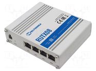 Router; Number of ports: 4; 9÷50VDC; Kit: power supply; RJ45; RUTX TELTONIKA