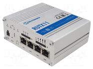 Module: router LTE; Bluetooth: BLE; IEEE 802.11ac; DDR3; GNSS; IP30 TELTONIKA