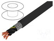 Wire; JZ-600-Y-CY; 3G2.5mm2; shielded,tinned copper braid; PVC HELUKABEL