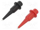 Probe tip; 10A; 1kV; red and black; Socket size: 4mm CLIFF