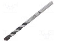 Drill bit; for concrete; Ø: 5mm; Ø: 3/16"; L: 85mm; metal; blister ALPEN-MAYKESTAG