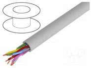 Wire; LiYY-P,PAAR-TRONIC; 1x2x0.14mm2; unshielded; 350V; Cu; grey HELUKABEL