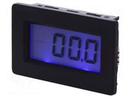 Voltmeter; digital,mounting; 0÷200mV; on panel; snap fastener AXIOMET