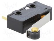 Microswitch SNAP ACTION; 0.1A/125VAC; with lever (with roller) OMRON Electronic Components