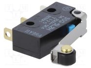 Microswitch SNAP ACTION; 5A/125VAC; with lever (with roller) OMRON Electronic Components