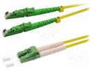 Fiber patch cord; OS2; E2000/APC,LC/APC; 0.5m; LSZH; yellow LOGILINK