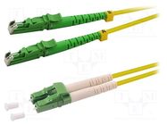 Fiber patch cord; OS2; E2000/APC,LC/APC; 0.5m; LSZH; yellow LOGILINK