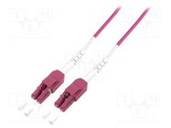 Fiber patch cord; OM4; LC/UPC,both sides; 5m; LSZH; violet LOGILINK