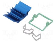 Heatsink: extruded; grilled; BGA; blue; L: 19mm; W: 19mm; H: 7.5mm Advanced Thermal Solutions