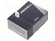 Battery: alkaline; AA; 1.5V; non-rechargeable; 10pcs. PROCELL