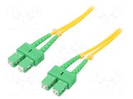 Fiber patch cord; SC/APC,both sides; 140m; 9/125um; LSZH; green QOLTEC