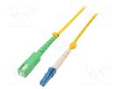 Fiber patch cord; LC/UPC,SC/APC; 20m; Optical fiber: 9/125um QOLTEC