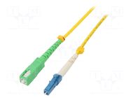 Fiber patch cord; LC/UPC,SC/APC; 1m; 9/125um; LSZH; blue,green QOLTEC
