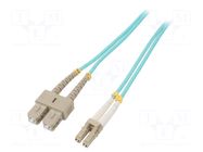 Fiber patch cord; OM4; LC/UPC,SC/UPC; 3m; 50/125um; LSZH; grey QOLTEC