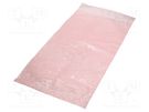 Protection bag; ESD; L: 700mm; W: 400mm; Thk: 55um; polyetylene; pink EUROSTAT GROUP