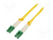 Fiber patch cord; LC/APC,both sides; 1m; Optical fiber: 9/125um QOLTEC