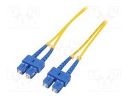 Fiber patch cord; SC/UPC,both sides; 1m; Optical fiber: 9/125um 