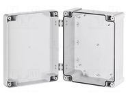 Enclosure: multipurpose; X: 190mm; Y: 240mm; Z: 105mm; ZP; light grey KRADEX