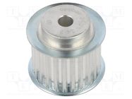 Belt pulley; T5; W: 25mm; whell width: 36mm; Ø: 37.4mm; aluminium OPTIBELT