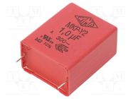 Capacitor: polypropylene; 1uF; 31.5x20x39.5mm; THT; ±10%; 27.5mm WIMA