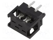 Connector: Micro-MaTch; adapter; PIN: 4; IDC,THT; 2x2; 2500pcs. TE Connectivity