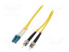 Fiber patch cord; LC/UPC,ST/UPC; 3m; Optical fiber: 9/125um; LSZH QOLTEC