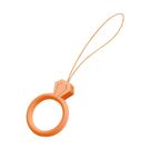 Silicone lanyard for the phone diamond ring pendant for a finger orange, Hurtel