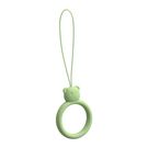 A silicone lanyard for a phone bear ring on a finger light green, Hurtel