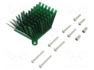 Heatsink: extruded; grilled; BGA; green; L: 40mm; W: 38mm; H: 25mm Advanced Thermal Solutions