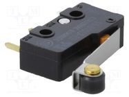 Microswitch SNAP ACTION; 0.1A/125VAC; with lever (with roller) OMRON Electronic Components