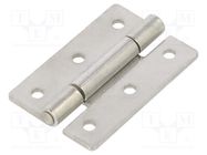 Hinge; Width: 30mm; stainless steel; H: 45mm ELESA+GANTER