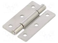 Hinge; Width: 30mm; stainless steel; H: 45mm ELESA+GANTER