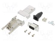 D-Sub; PIN: 9; female; straight; screw terminal; for cable; 11.5mm Amphenol Communications Solutions