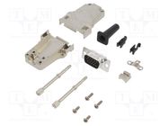 D-Sub HD; PIN: 15; male; straight; soldering; for cable; gold flash Amphenol Communications Solutions