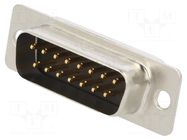 Connector: D-Sub; PIN: 15; plug; male; soldering; HD HIROSE
