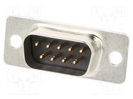 D-Sub; PIN: 9; plug; male; soldering; HD; Plating: gold-plated 