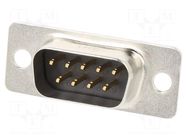 Connector: D-Sub; PIN: 9; plug; male; soldering; HD HIROSE