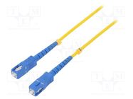 Fiber patch cord; SC/UPC,both sides; 1m; Optical fiber: 9/125um 