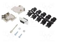 Connector: D-Sub; PIN: 9; female; angled 45°; screw terminal AMPHENOL COMMUNICATIONS SOLUTIONS