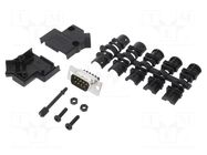 Connector: D-Sub; PIN: 9; male; angled 45°; screw terminal AMPHENOL COMMUNICATIONS SOLUTIONS