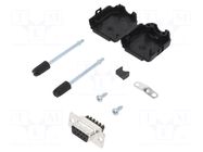 Connector: D-Sub; PIN: 9; female; straight; screw terminal; 8mm AMPHENOL COMMUNICATIONS SOLUTIONS