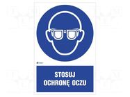 Safety sign; regulatory; self-adhesive folie; W: 200mm; H: 300mm ANRO