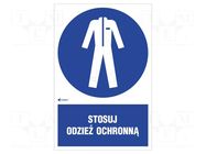 Safety sign; regulatory; self-adhesive folie; W: 200mm; H: 300mm ANRO