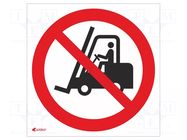 Safety sign; prohibitory; PVC; W: 200mm; H: 200mm ANRO