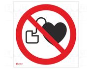 Safety sign; prohibitory; PVC; W: 200mm; H: 200mm ANRO