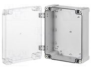 Enclosure: multipurpose; X: 190mm; Y: 240mm; Z: 105mm; ZP; light grey KRADEX